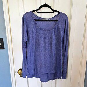 ATHLETA Long Sleeve Shirt Light Weight Blue Size XL Fall Autumn